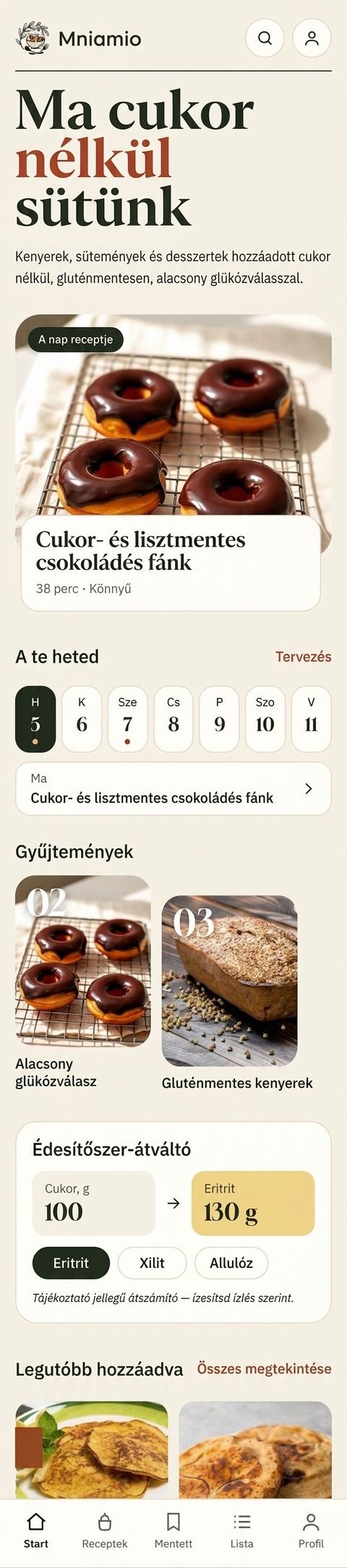 A nap receptje és a heti terv
