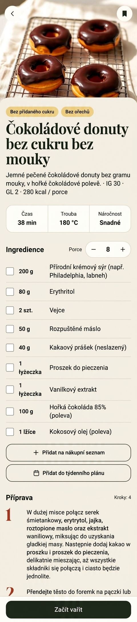 Recept s přepočtem porcí