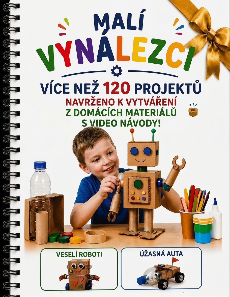 Průvodce „Malí vynálezci“ — více než 120 projektů z domácích materiálů